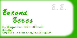 botond beres business card