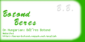 botond beres business card